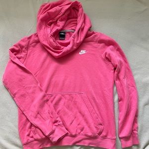 Pink Nike Cowl Neck Hoodie size M